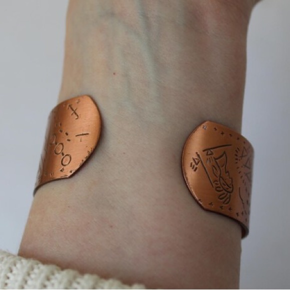 Copper Engraved Women's Bracelet - Picture 3 of 15